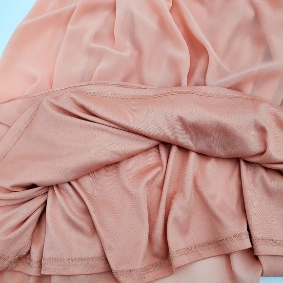 Bill Levkoff Peach Color Strapless Bridesmaid Dress - Picture 3 of 6